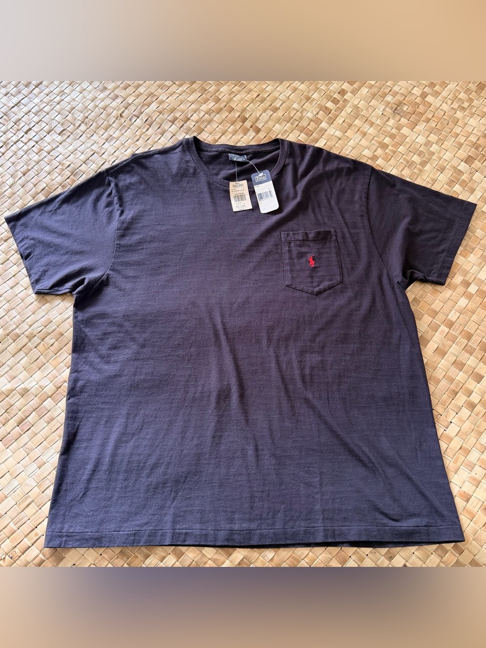 NWT Vintage 90s Y2K Polo Ralph Lauren Mens Large Shirt Red Pony Pocket Large
